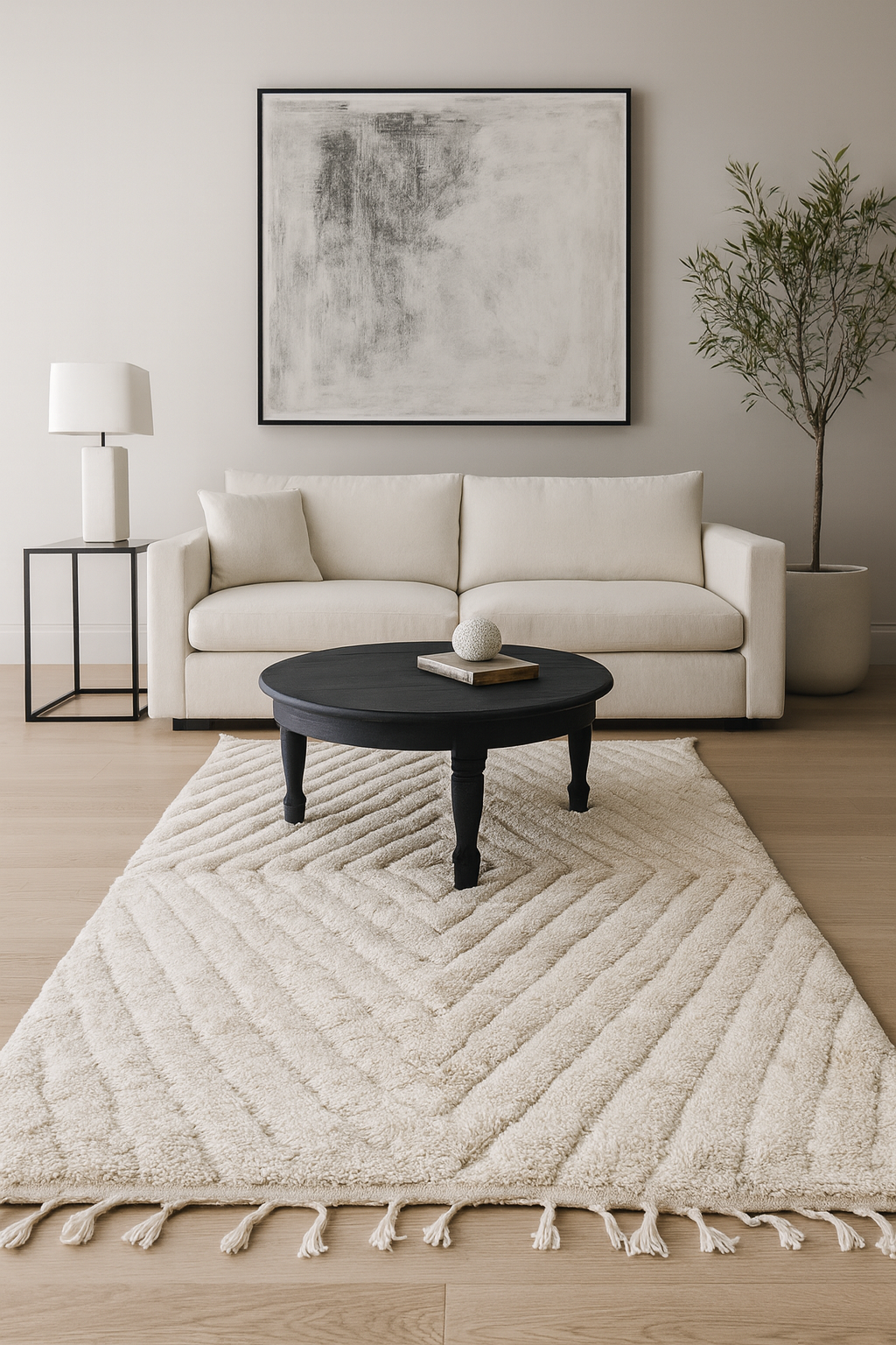 Marmoucha Relief Weave — Ivory Echo