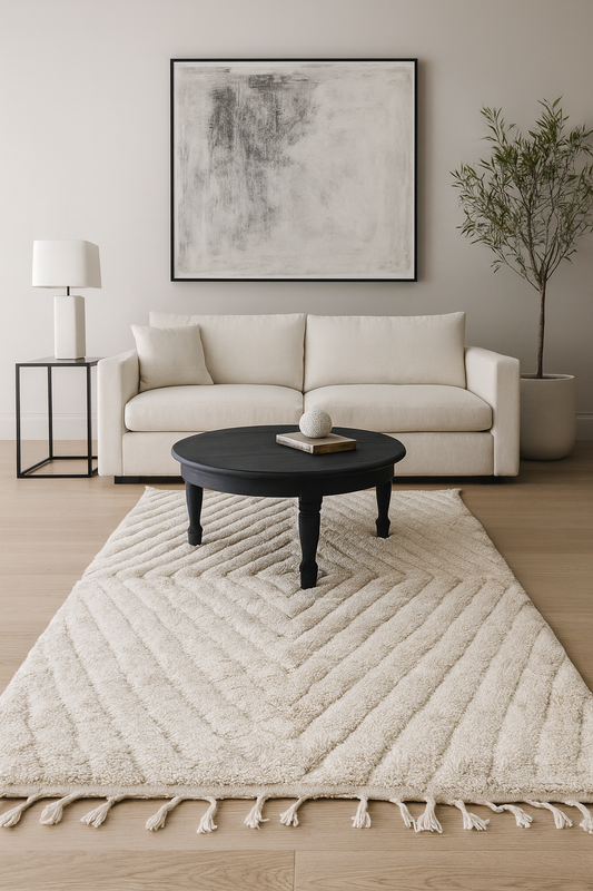 Marmoucha Relief Weave — Ivory Echo