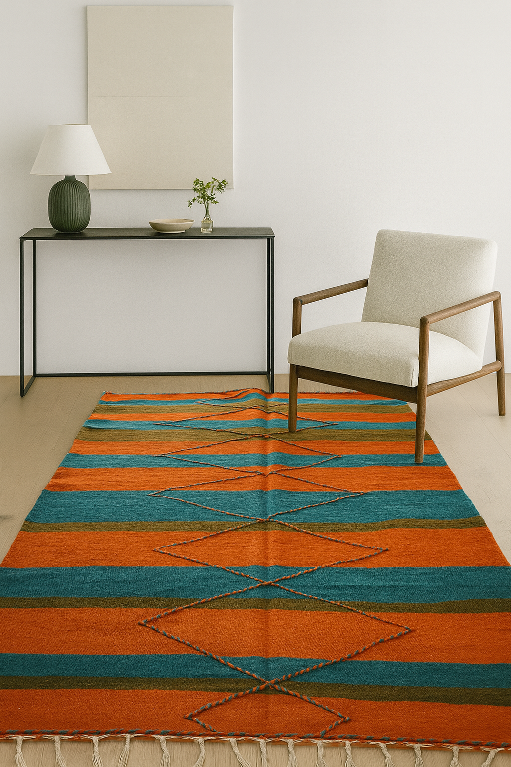 Zanafi–Boujaad Atlas Strata — Terracotta & Aegean