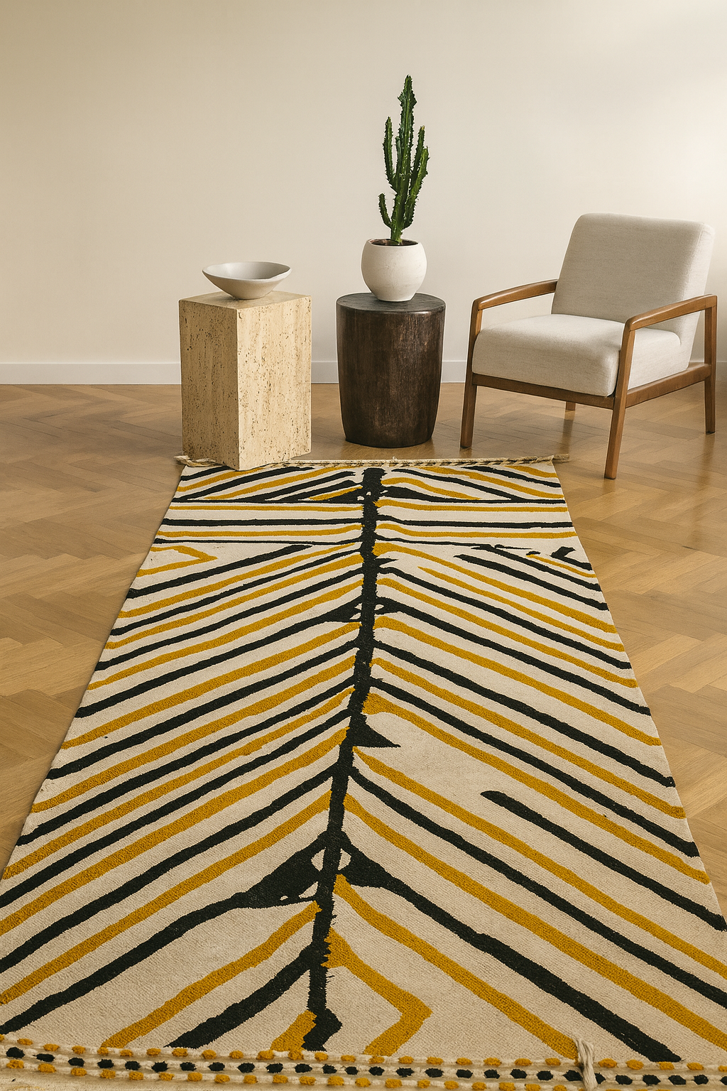 Zanafi Palm-Spine — Saffron & Ink