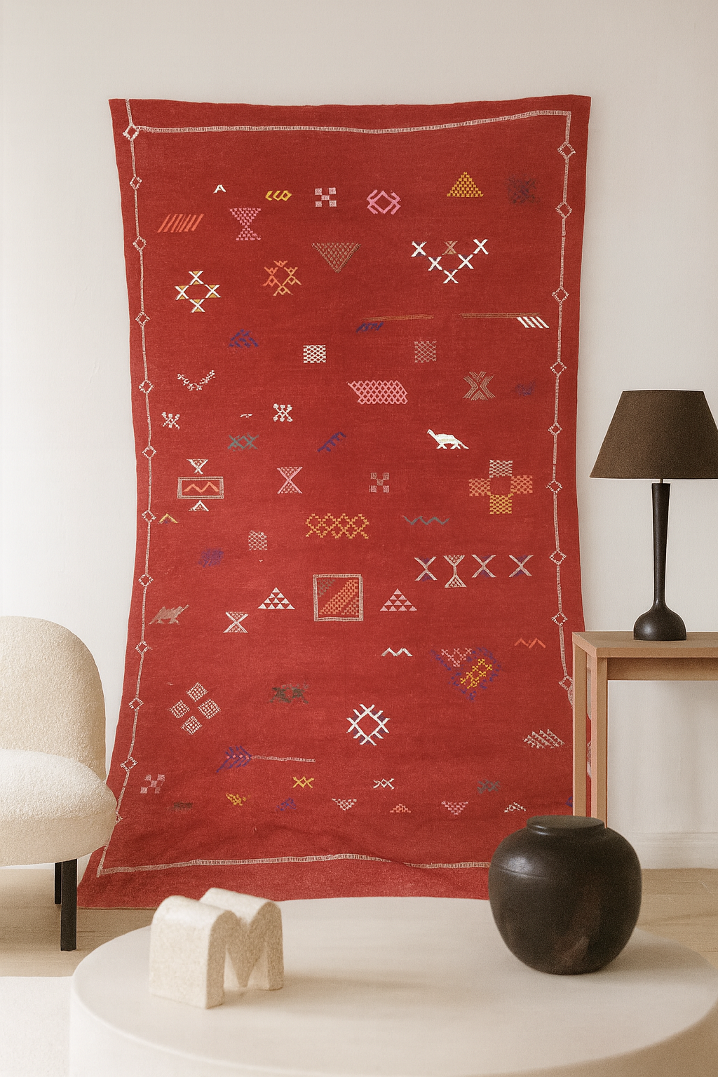 Boujaad Kilim Field of Signs — Crimson Archive