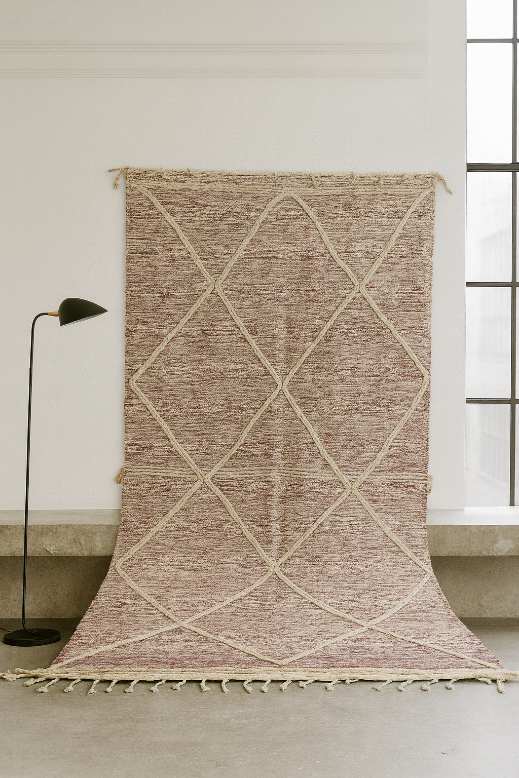 Zanafi Lattice Kilim — Rose Mélange