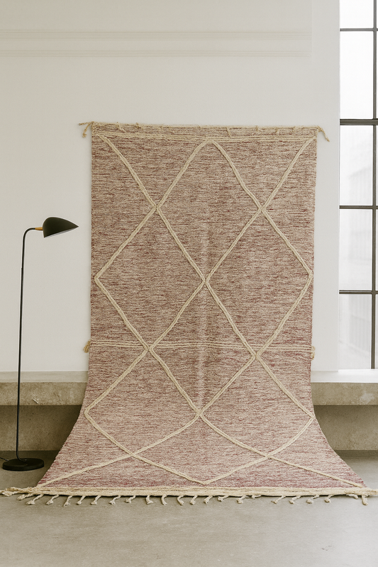 Zanafi Lattice Kilim — Rose Mélange