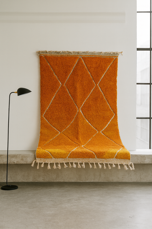 Boujaad Diamond Field — Amber Saffron Wool