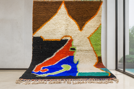 Boujaad Abstract Atlas — Mountain & Horizon in Wool
