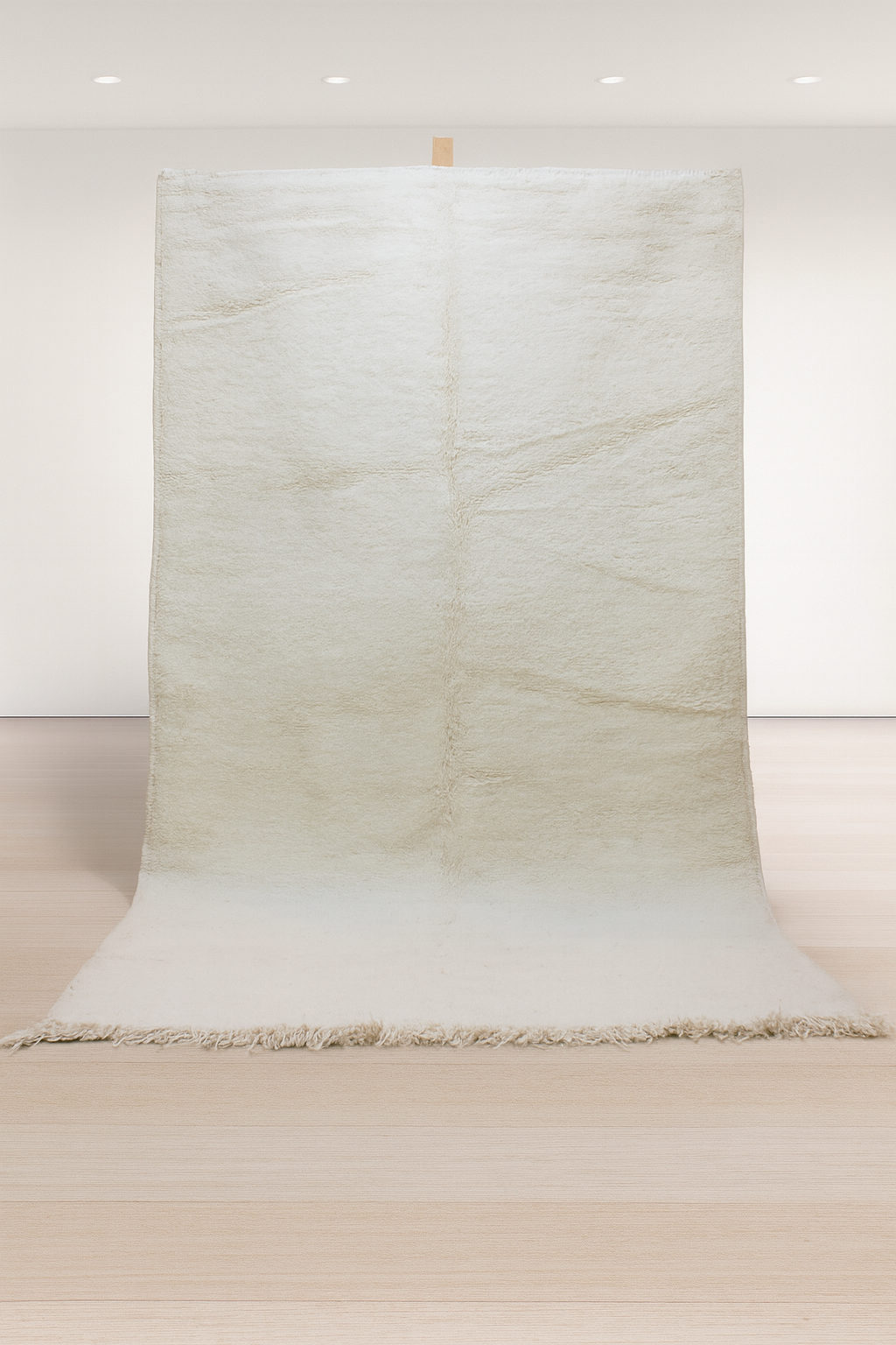Beni Ourain Pile Rug — Ivory Ombré Abrash