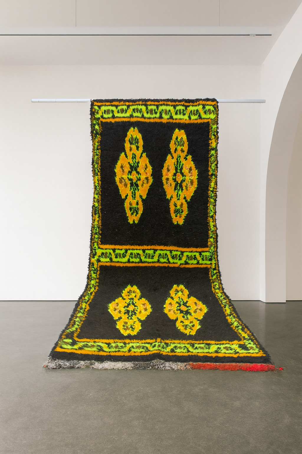 Aït Zayane Kubba Rug — Midnight Field with Solar Medallions
