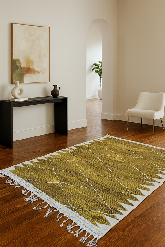 Desert Light – Zanāfi Kilim in Saffron Wool