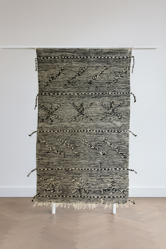 Zanafi Boujaad Runner — Star Motifs in Braided Relief