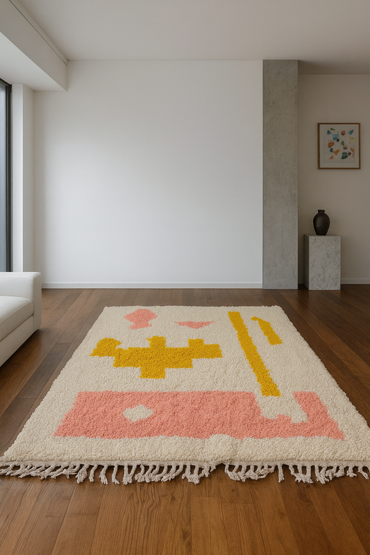 Nomadic Petals – Beni Mrirt in Pastel Geometry