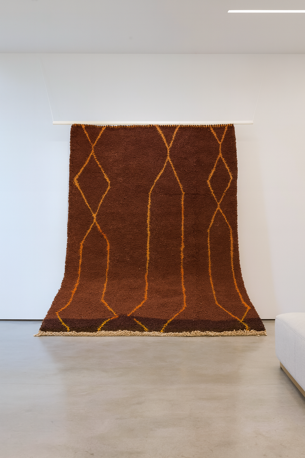 Beni Mrirt Saffron Skyline Lattice — Cocoa Wool