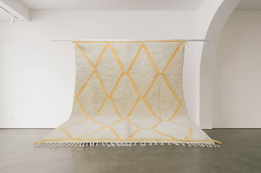 Marmoucha Saffron Open Lattice — Ivory Wool