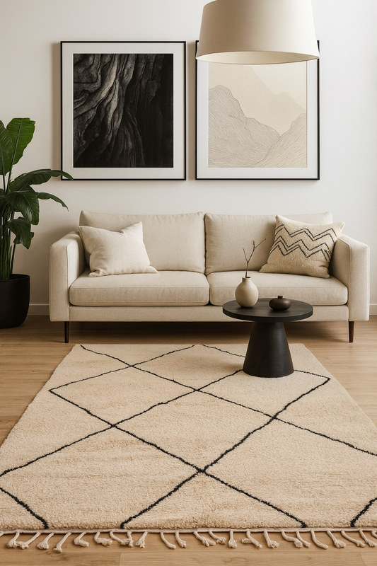 Atlas Grids – Beni Ourain Rug in Geometric Restraint