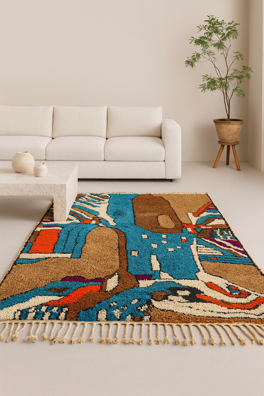 Atlas Flow – Symbolic Beni Mrirt in River and Field Palette