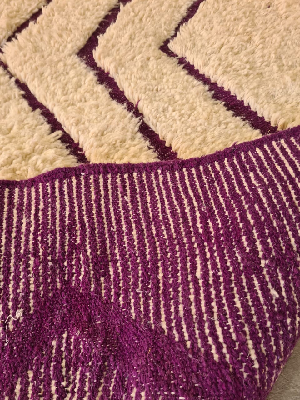 Purple Paved Diamonds – Marmoucha Rug in Royal Violet Geometry