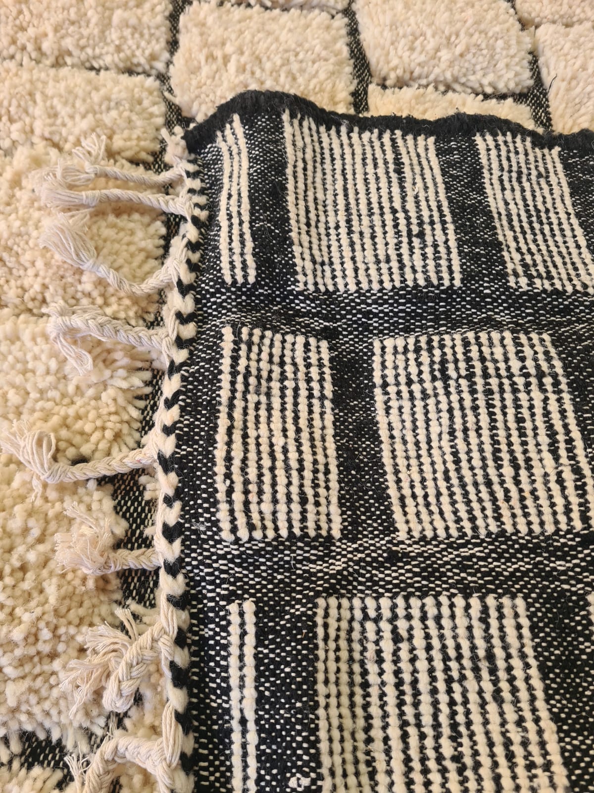 Stone Grid – Beni Ourain Rug in Structured Elevation