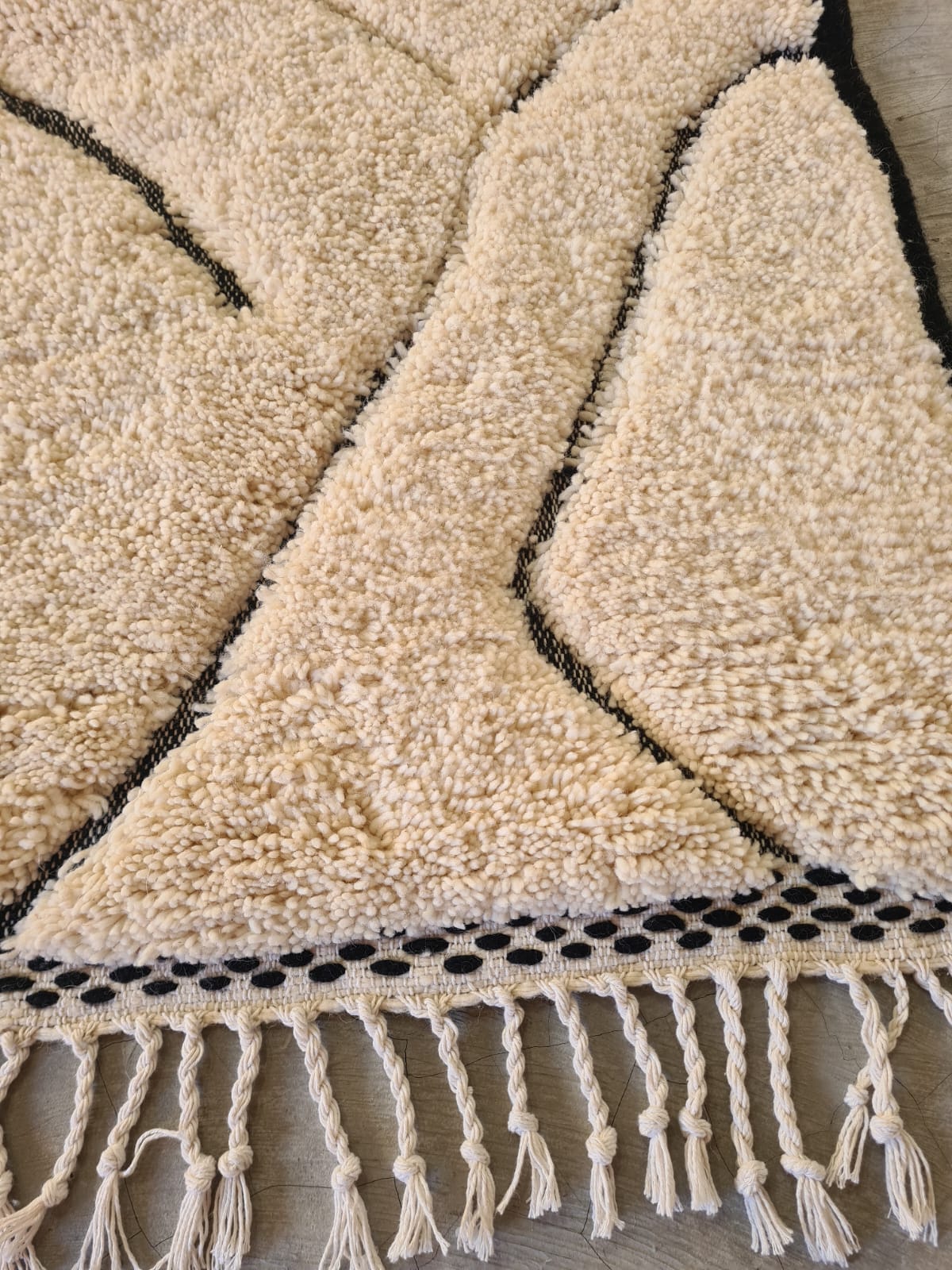 Sculpted Earth – Beni Mrirt Rug with Abstract Architectural Design