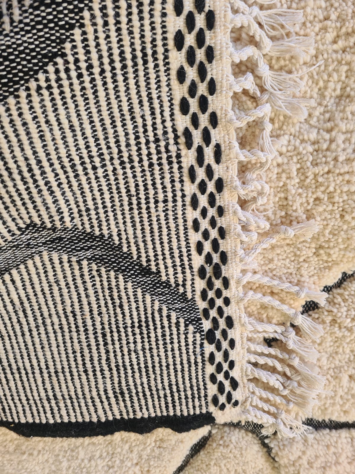 Sculpted Earth – Beni Mrirt Rug with Abstract Architectural Design