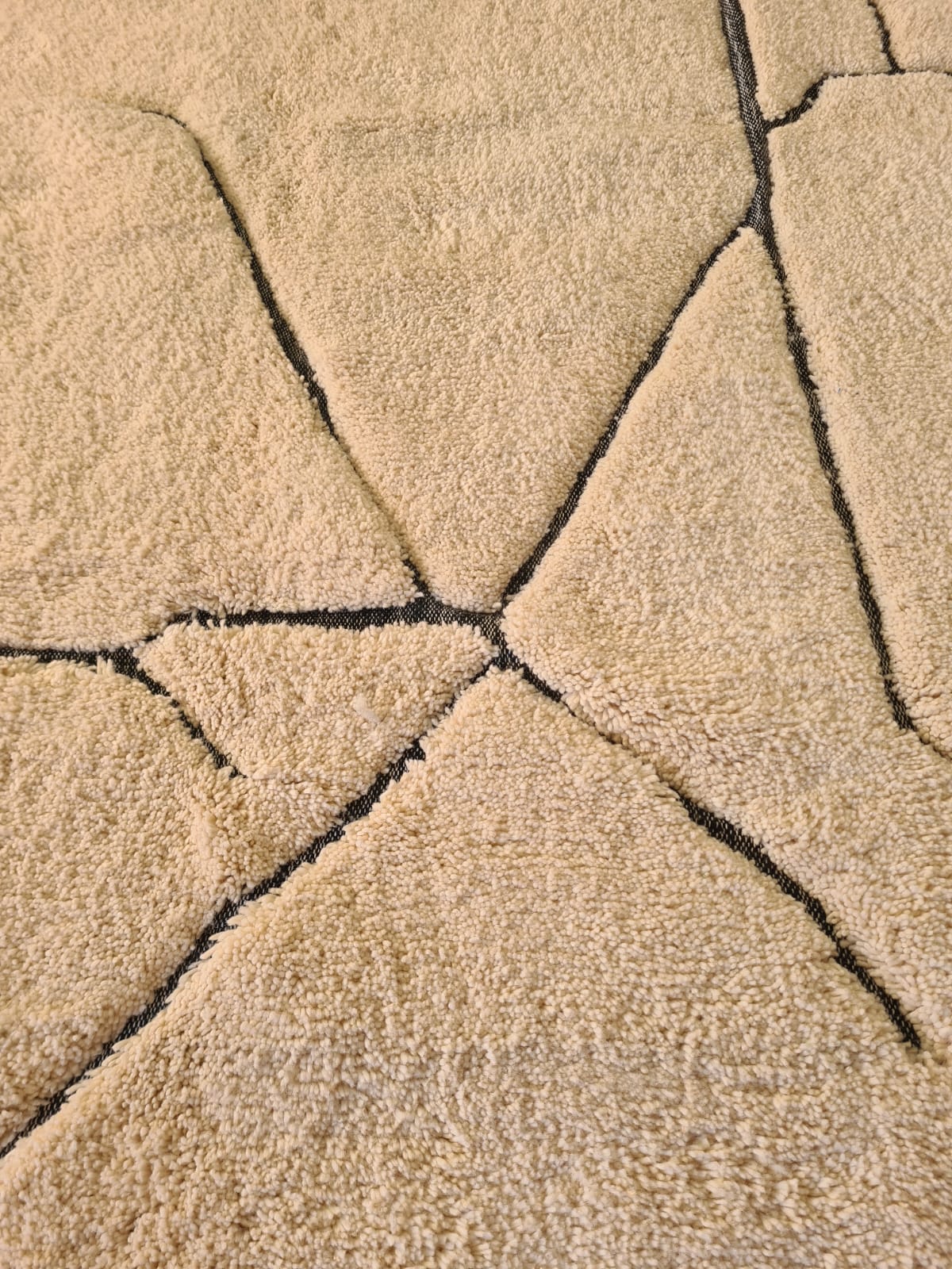 Sculpted Earth – Beni Mrirt Rug with Abstract Architectural Design
