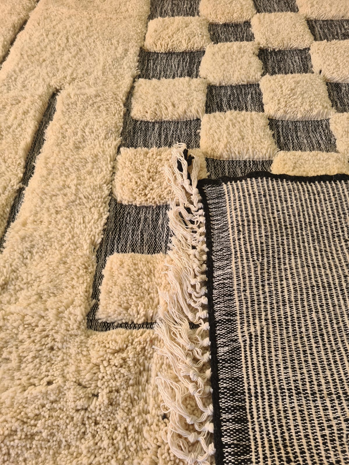 Monochrome Order – Beni Ourain Checkerboard Dialogue