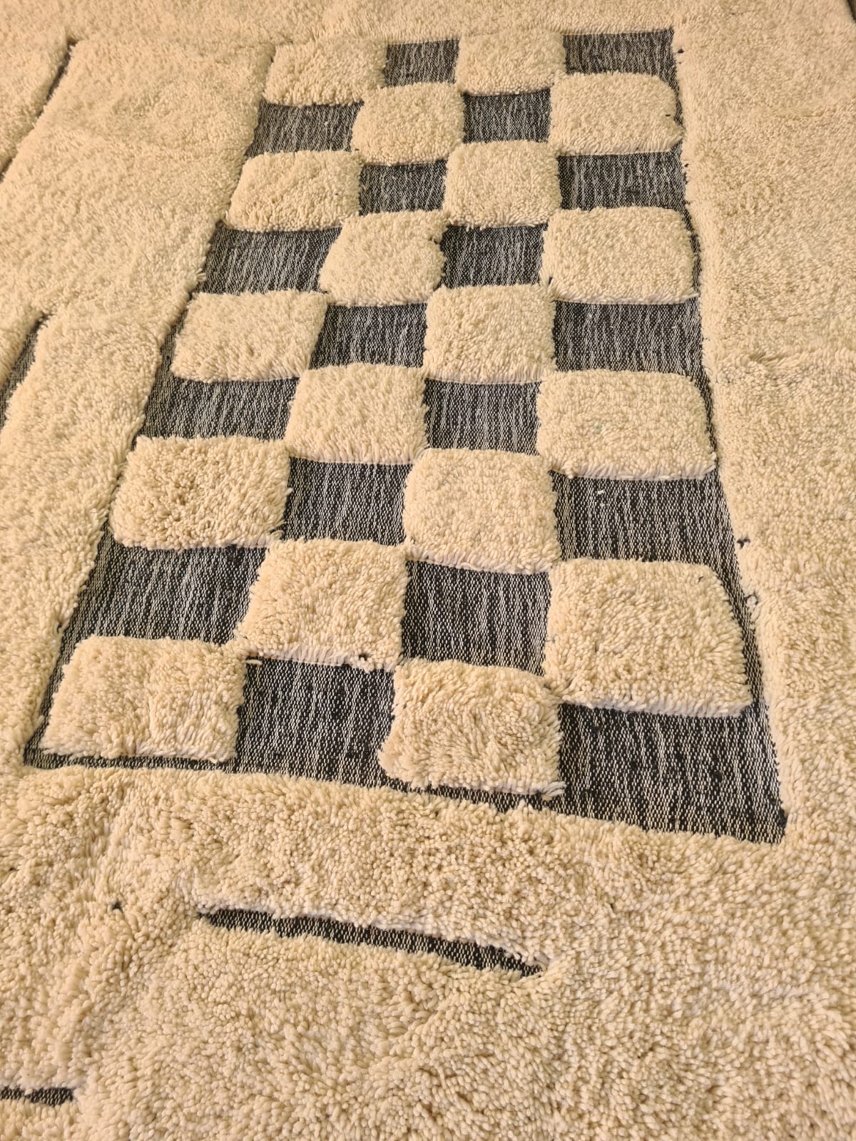 Monochrome Order – Beni Ourain Checkerboard Dialogue