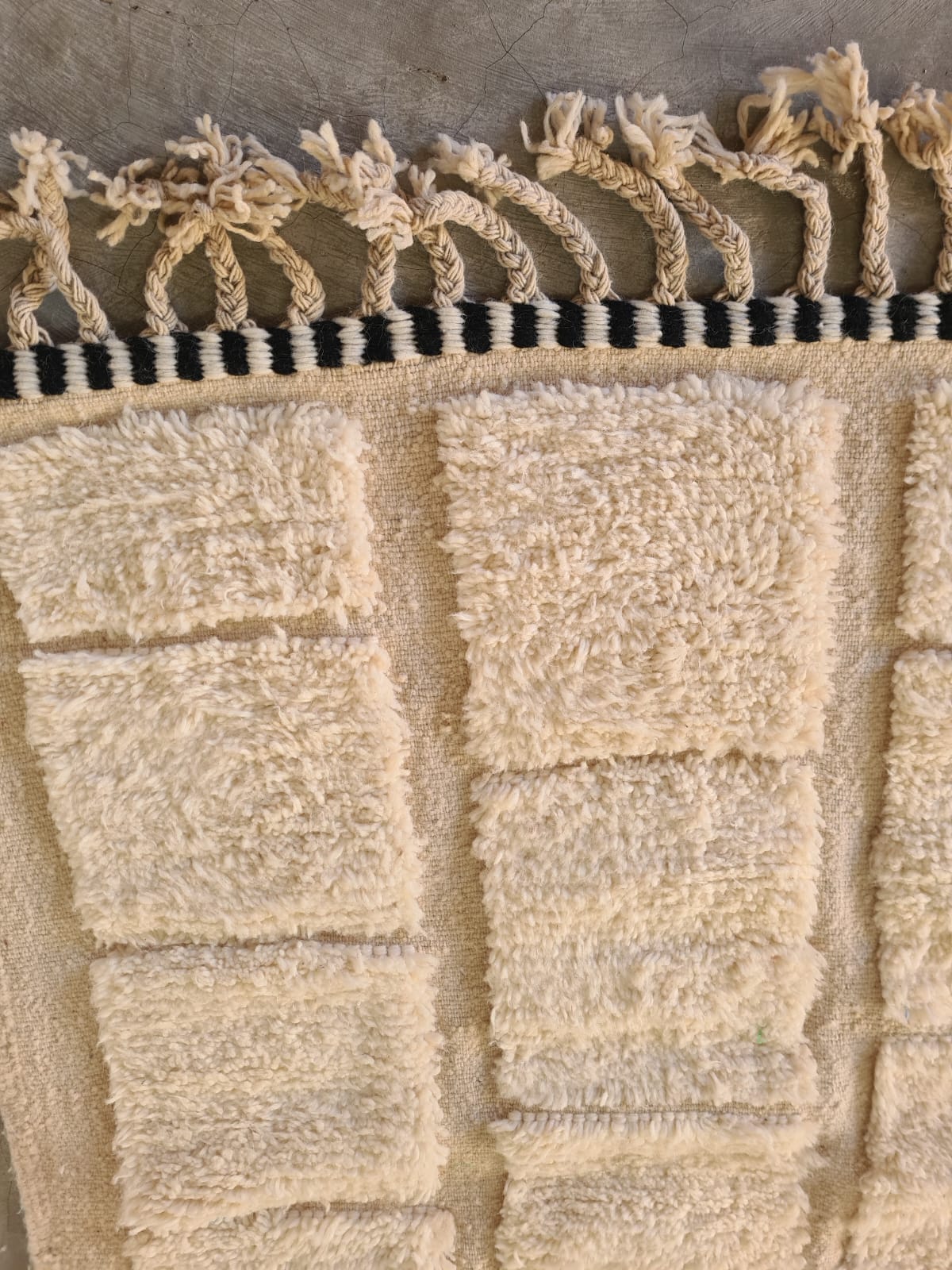 Crossroads of Beni Ourain – Beni Ourain Rug in Stepped Path Design