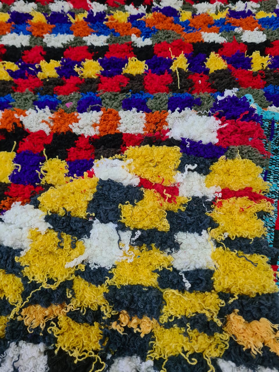 Fragments in Rhythm – Boucherouite Checkerboard in Reclaimed Textiles