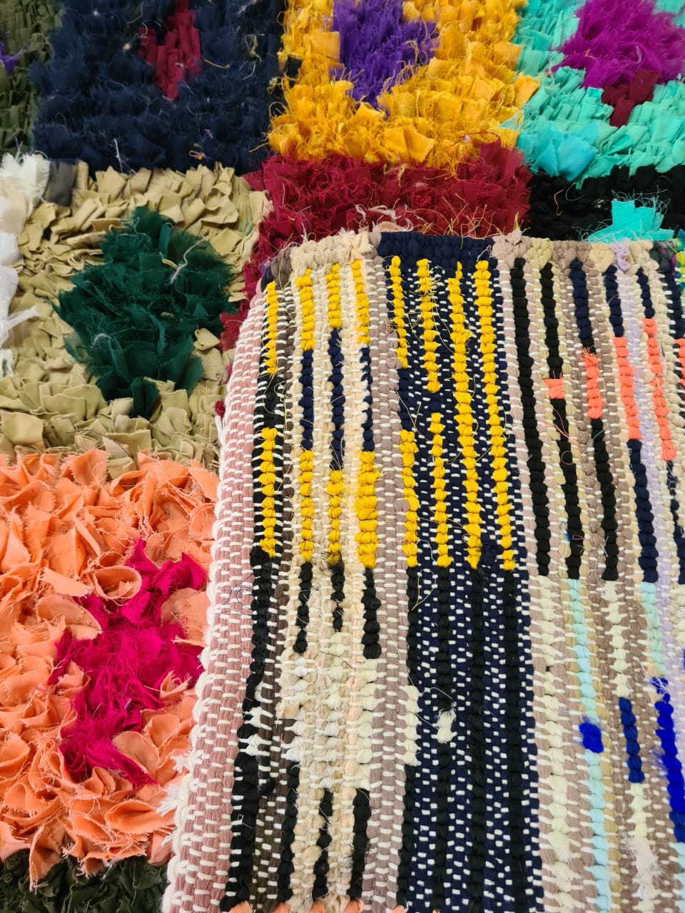 Joyful Grid – Reclaimed Boucherouite Mosaic