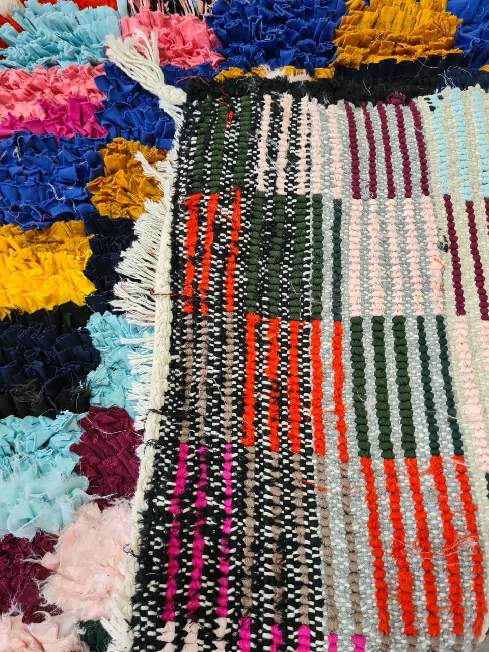 Patchwork of Echoes – Boucherouite Rug in Reclaimed Color