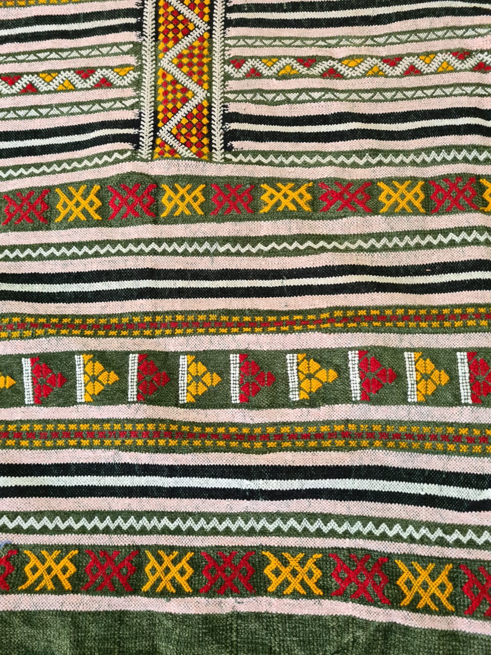 Verdant Verse – Zemmour Velvet Kilim in Emerald Weft