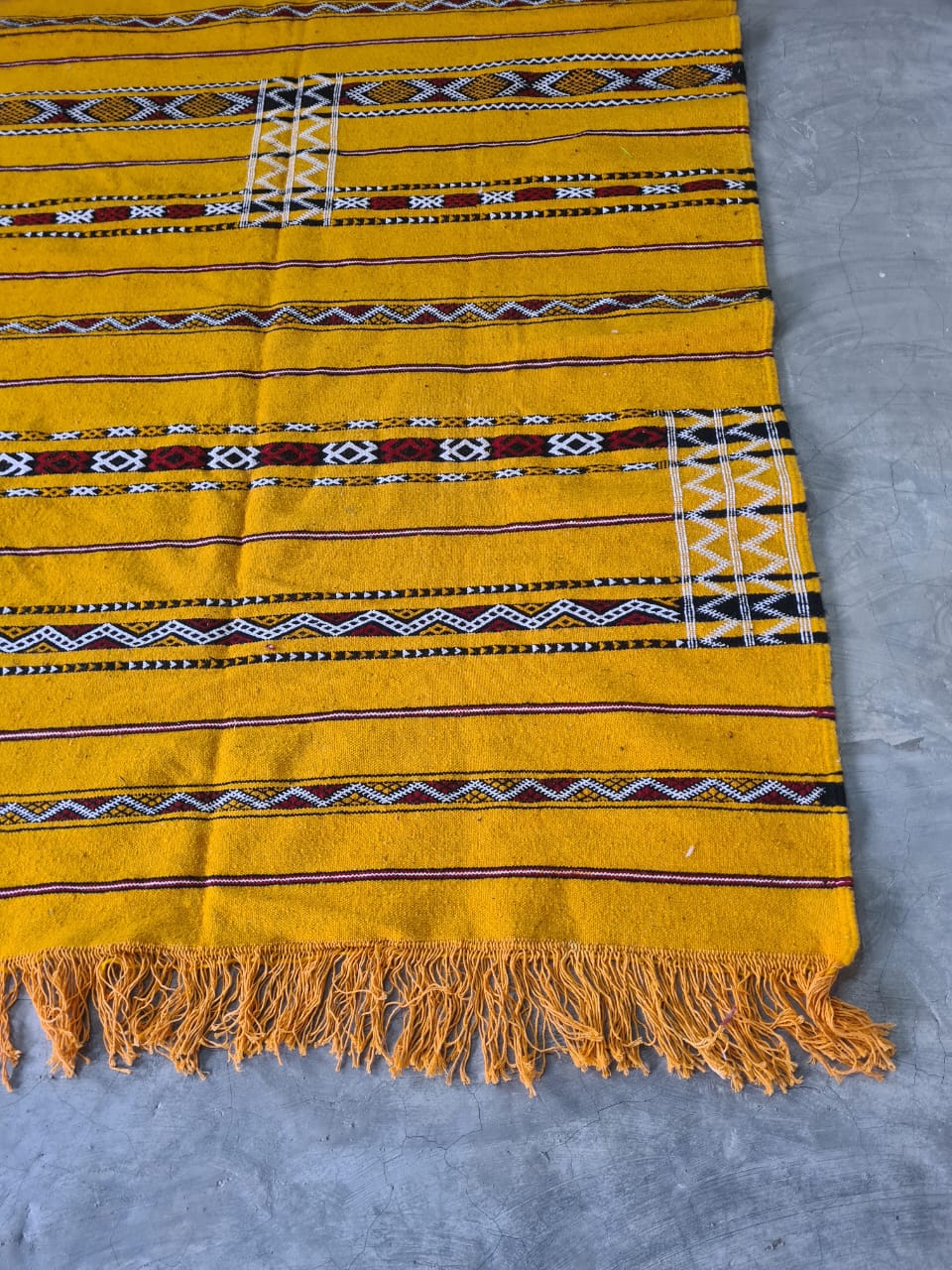 Solar Weft – Zemmour Kilim of the Saffron Plains