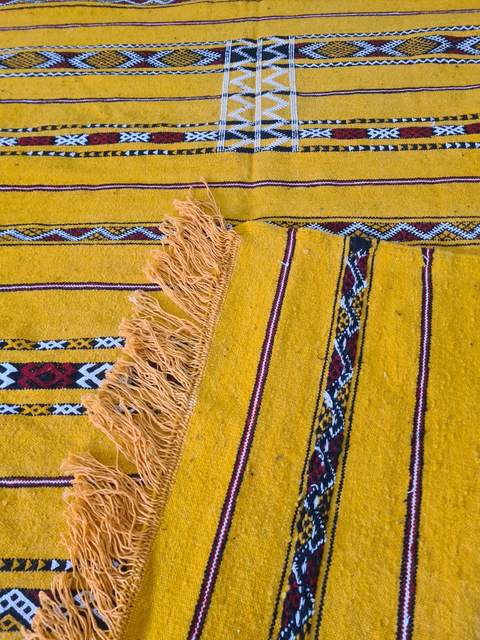 Solar Weft – Zemmour Kilim of the Saffron Plains