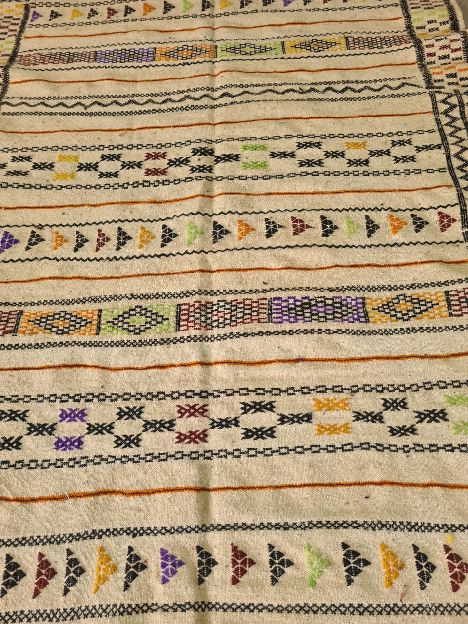 Verdant Geometry – Zemmour Kilim of Spring Harmonies