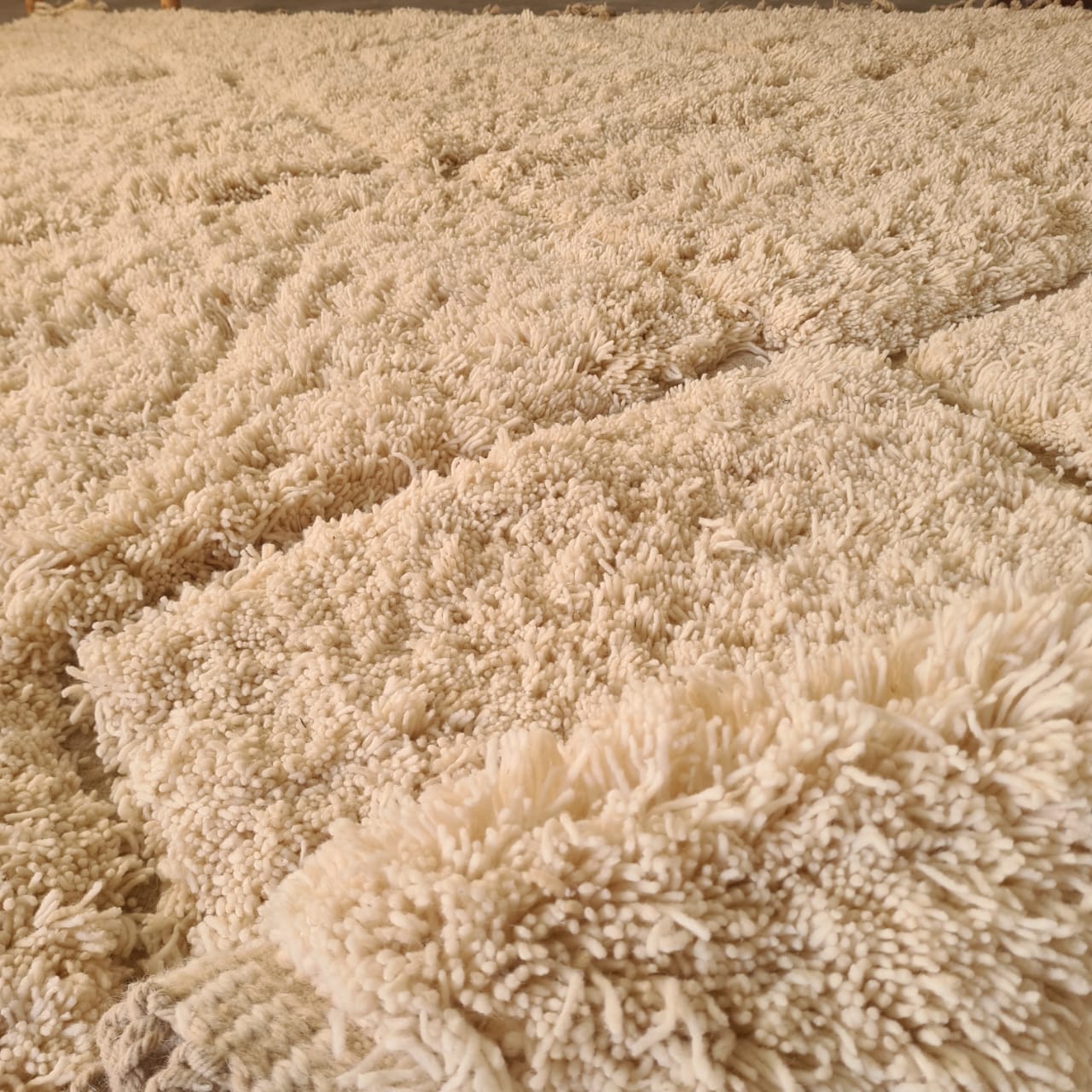 Marmoucha Diamond Lattice — Natural Ivory Wool