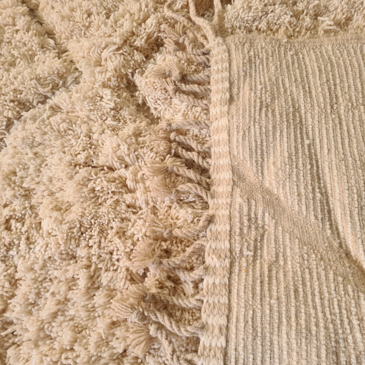 Marmoucha Diamond Lattice — Natural Ivory Wool