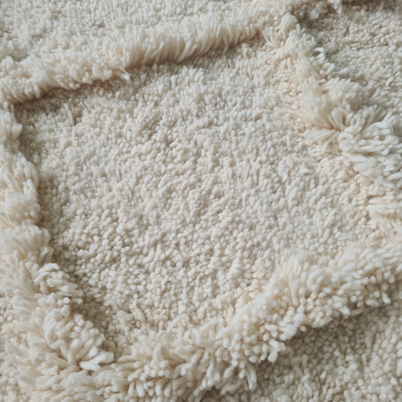 Marmoucha Diamond Lattice — Natural Ivory Wool