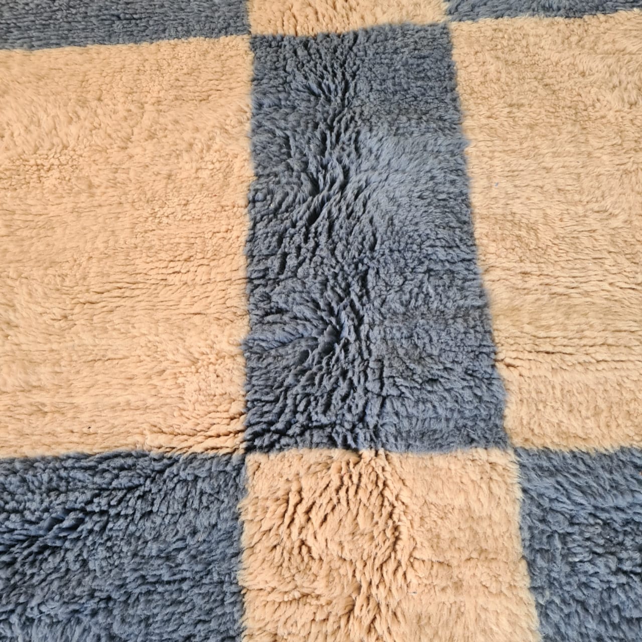 Beni Mrirt Checkerboard — Slate & Sand Grid