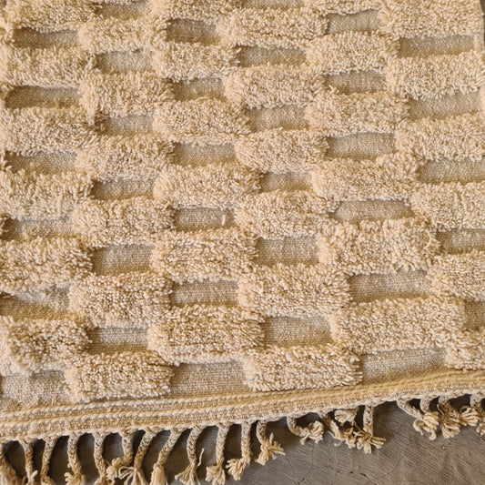 Marmoucha Relief Grid — Chalk Ivory