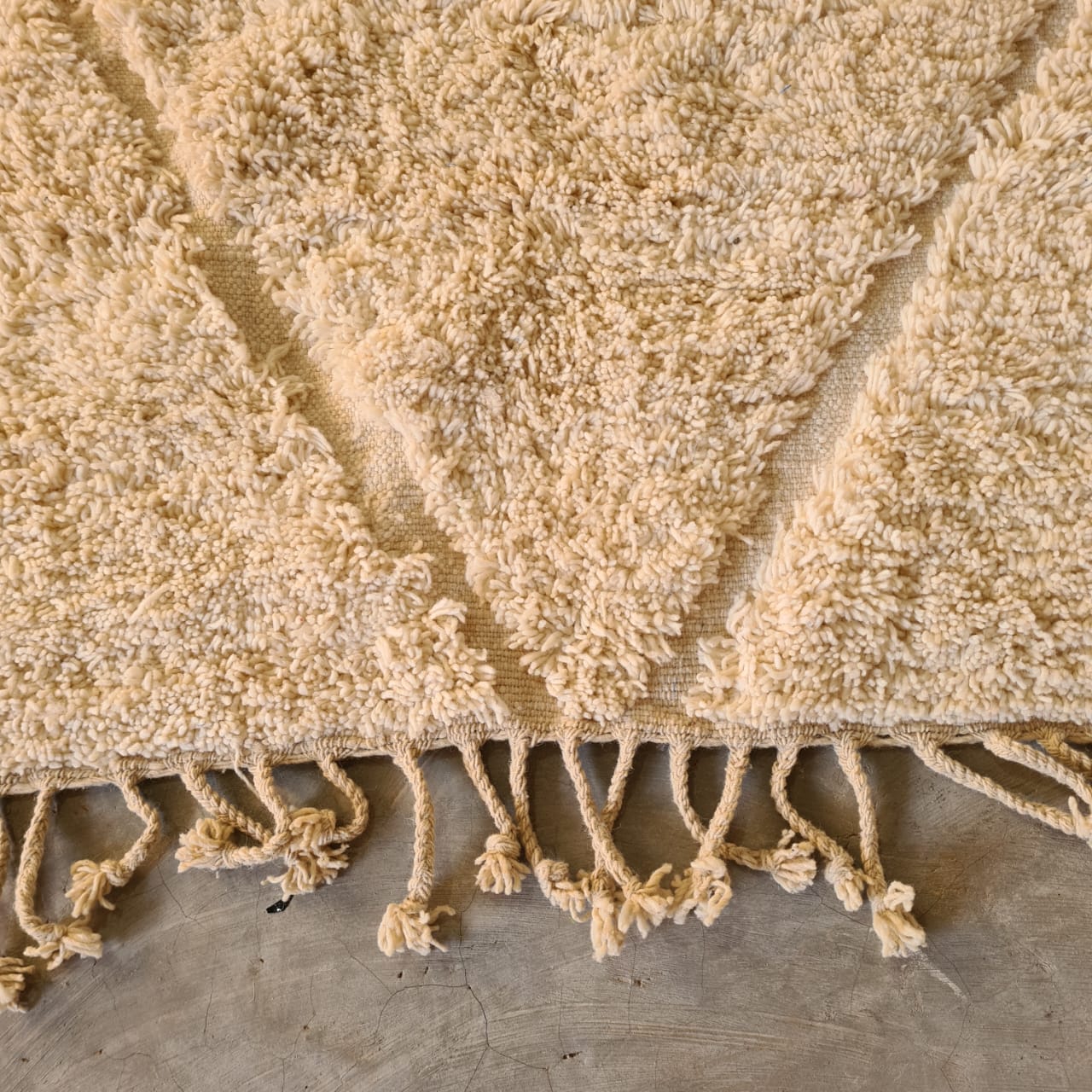 Marmoucha Diamond Lattice — Natural Ivory Wool