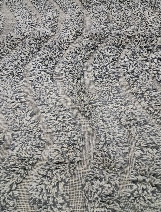 Boujaad Tonal Chevron — Stone Grey Wool