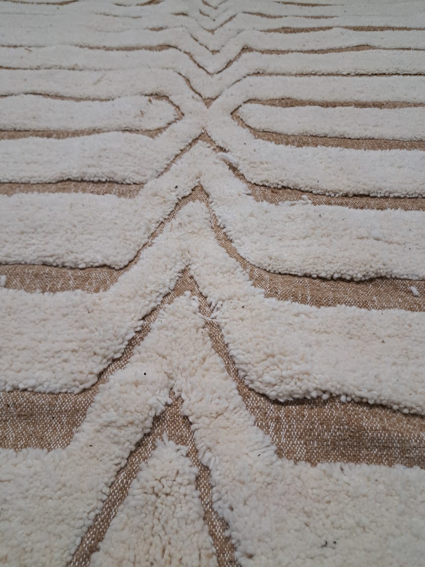 Marmoucha Linear Terraces — Sculpted Atlas Wool in Sand & Clay