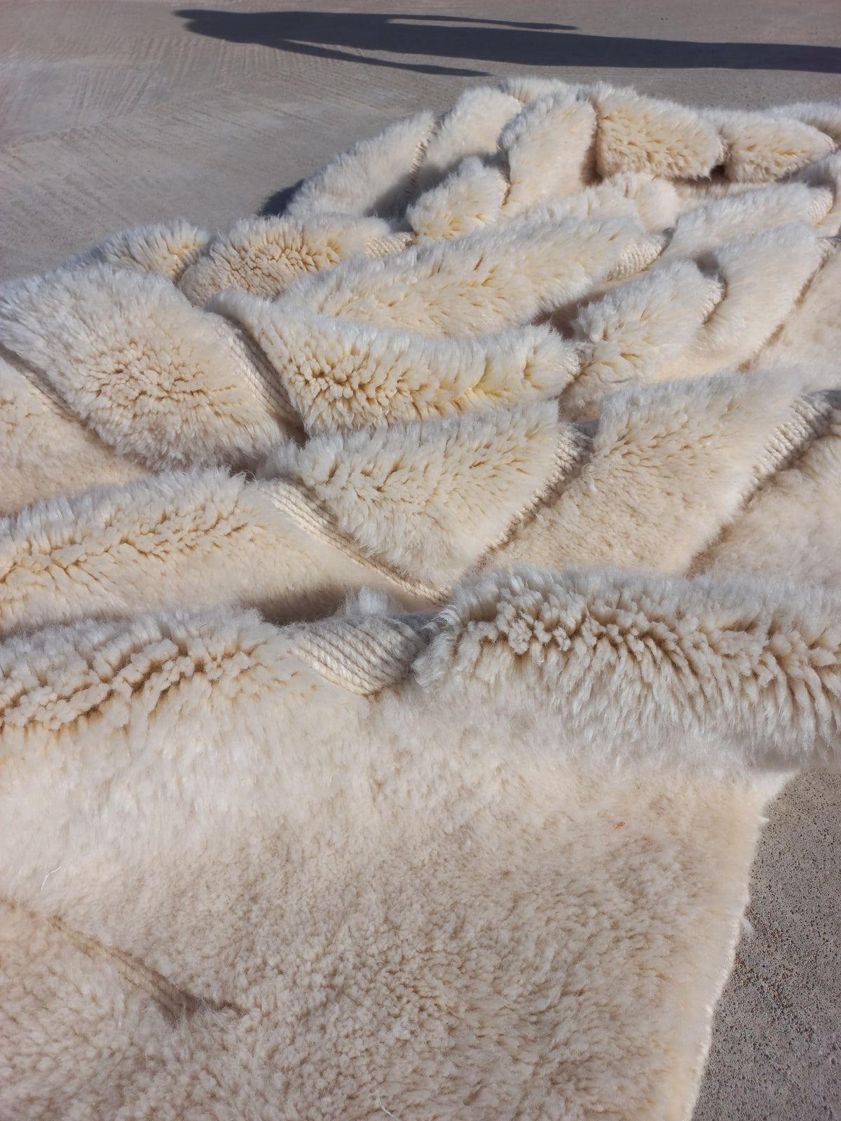 Marmoucha Ivory Concentric Relief Rug