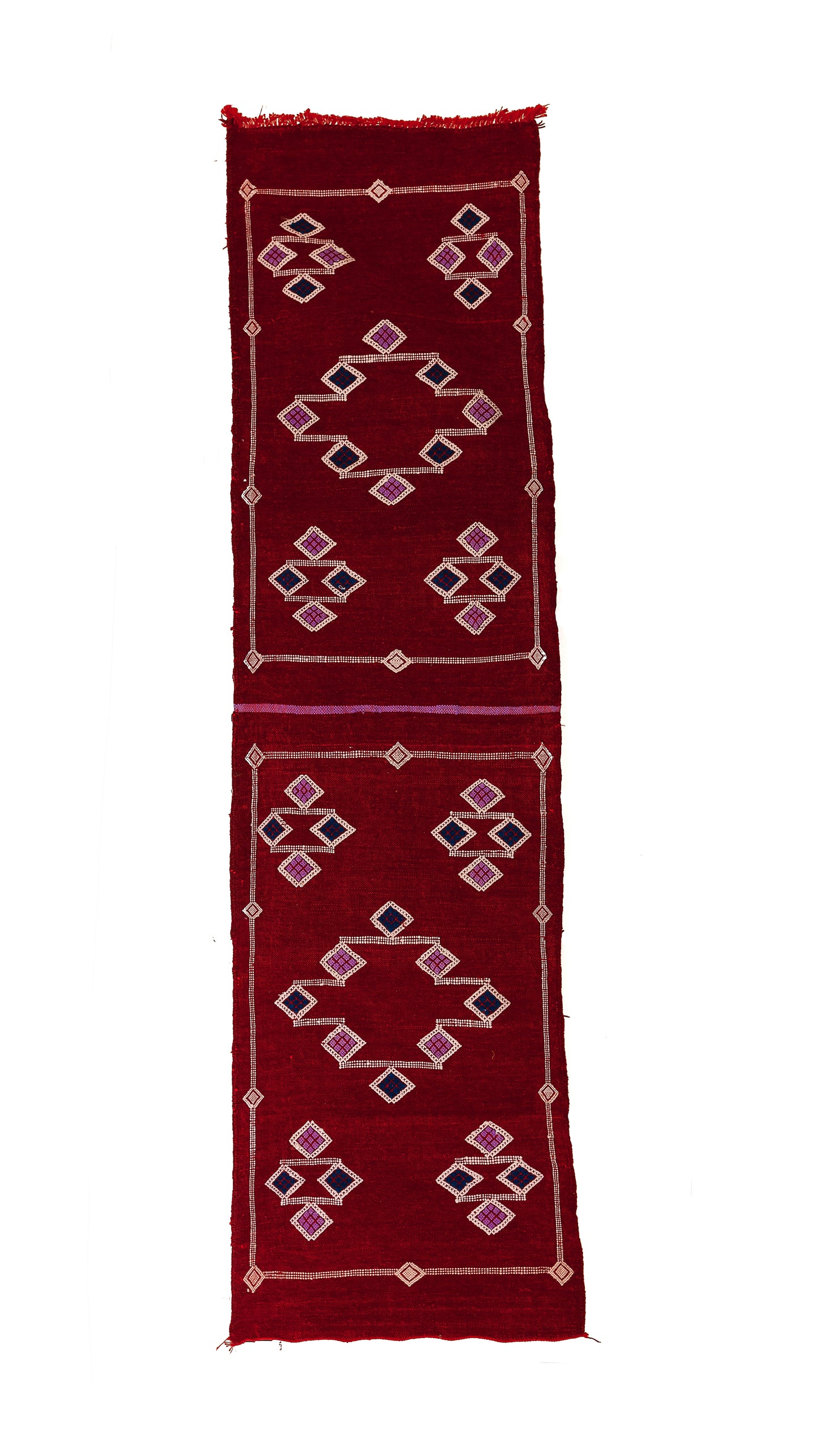 Crimson Gate — Boujaad Moubra Kilim Runner