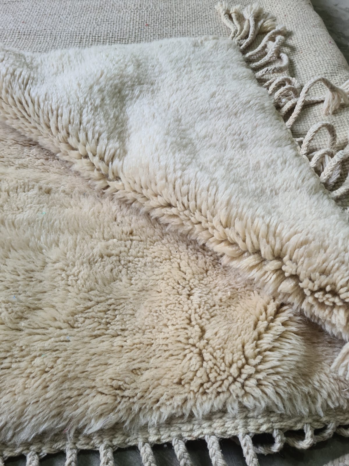 Aït Seghrouchen Natural Ivory Field Rug
