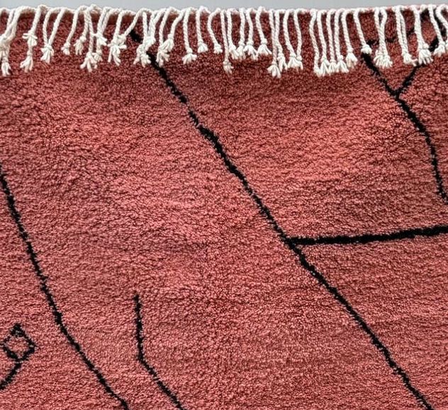 Azilal Abstract Line Field — Rose Ground Composition