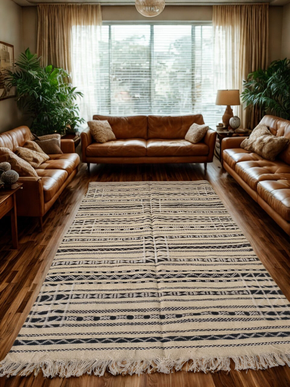 Desert Script – Zemmour Linework in Ivory & Midnight