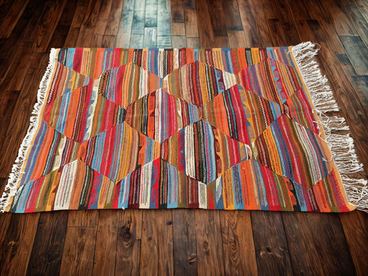 Palette Mosaic — Taznakht Stripe-Lozenge Kilim