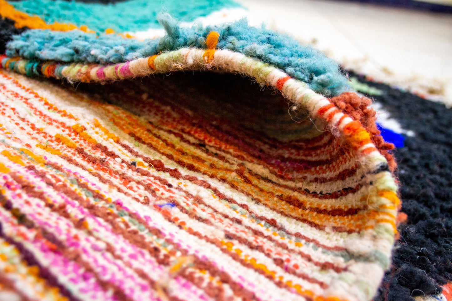 Boujaad Abstract Atlas — Mountain & Horizon in Wool