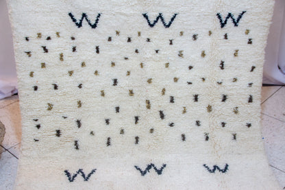 Azilal Pile Rug — Ivory Constellation with “X” & “W” Charms