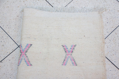 Azilal Pile Rug — Ivory Constellation with “X” & “W” Charms